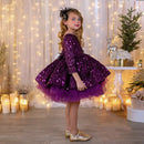 Elegant Fluffy Glitter Bowtie Birthday Wedding Dresses for Girls childrensterritory