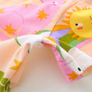 Kids Girls Cartoon Print Summer Cotton Dress childrensterritory