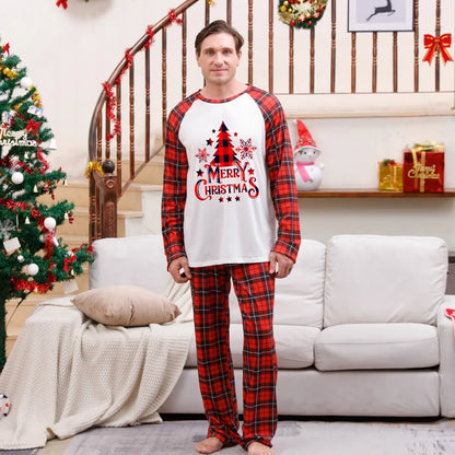 Santa Tree Print  Soft Warm Christmas Pyjamas Set for Family