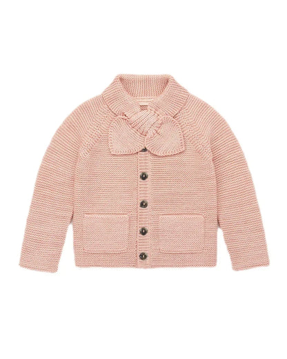 Retro Countryside Style Girls Knitted Cardigan Half Skirt Set childrensterritory