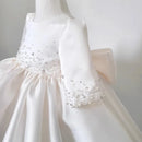 Baby Girls Elegant Tulle Pearls Design Baptism, Wedding Dresses childrensterritory