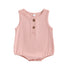Solid Color Sleeveless Baby Girls Boys Summer Bodysuit childrensterritory