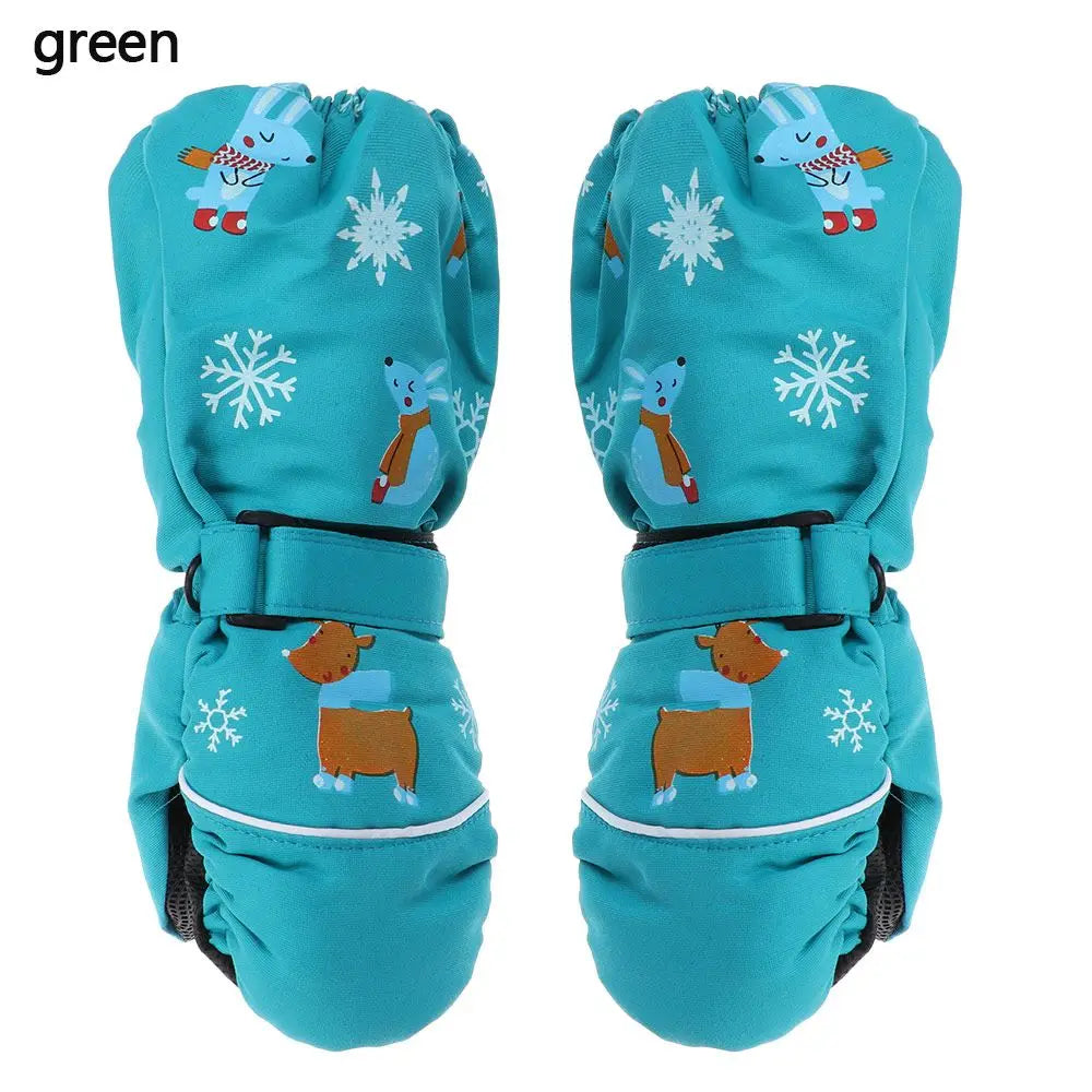 Cartoon Animal Design Children Thick Warm Ski Mitten