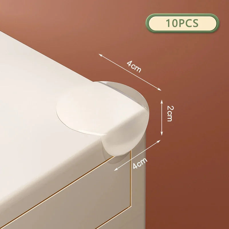 Self-Adhesive Silicone Furniture Corner for Baby: 10 Pieces