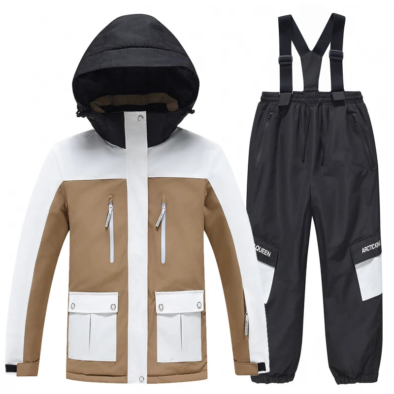 Kids Snowboard Clothing Set With Coat and Strap Pants childrensterritory