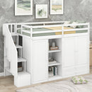 Multipurpose Loft Bed featuring Shelves, Closets, and Storage childrensterritory