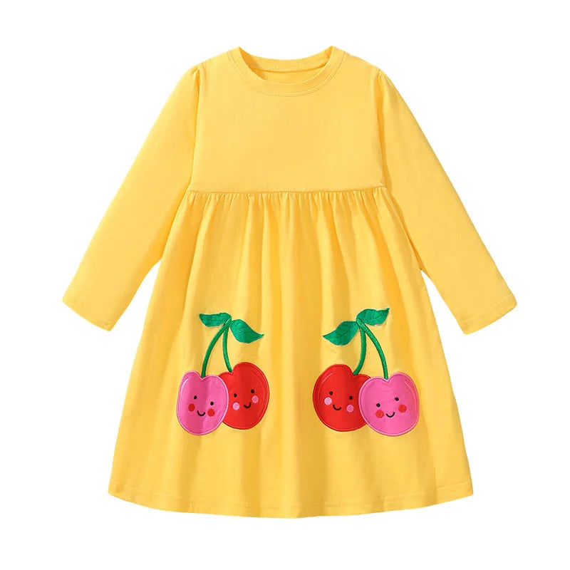 Cartoon Animals Embroidery Kids Girls Princess Frocks childrensterritory