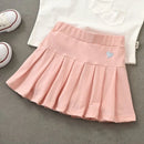 Kids Girls Korean Style Bow Design Denim Shorts and Skirts childrensterritory