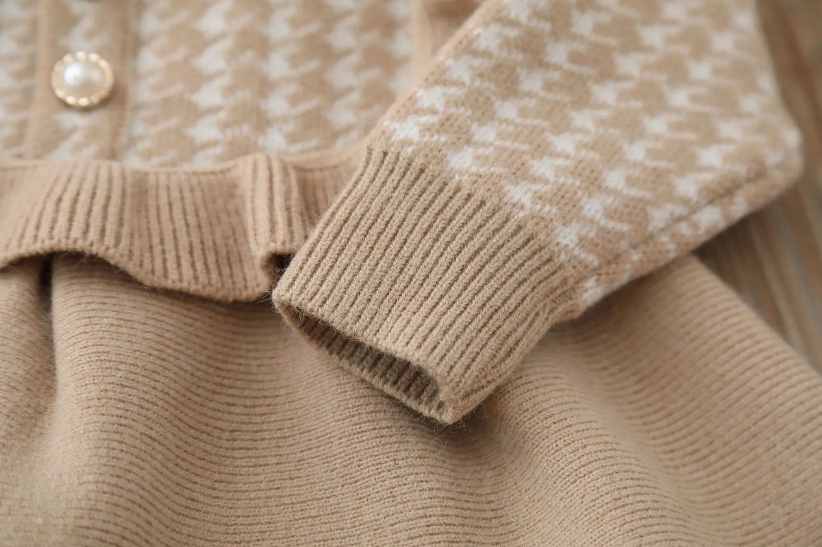 Girls’ Long-Sleeved Warm Casual Dresses childrensterritory