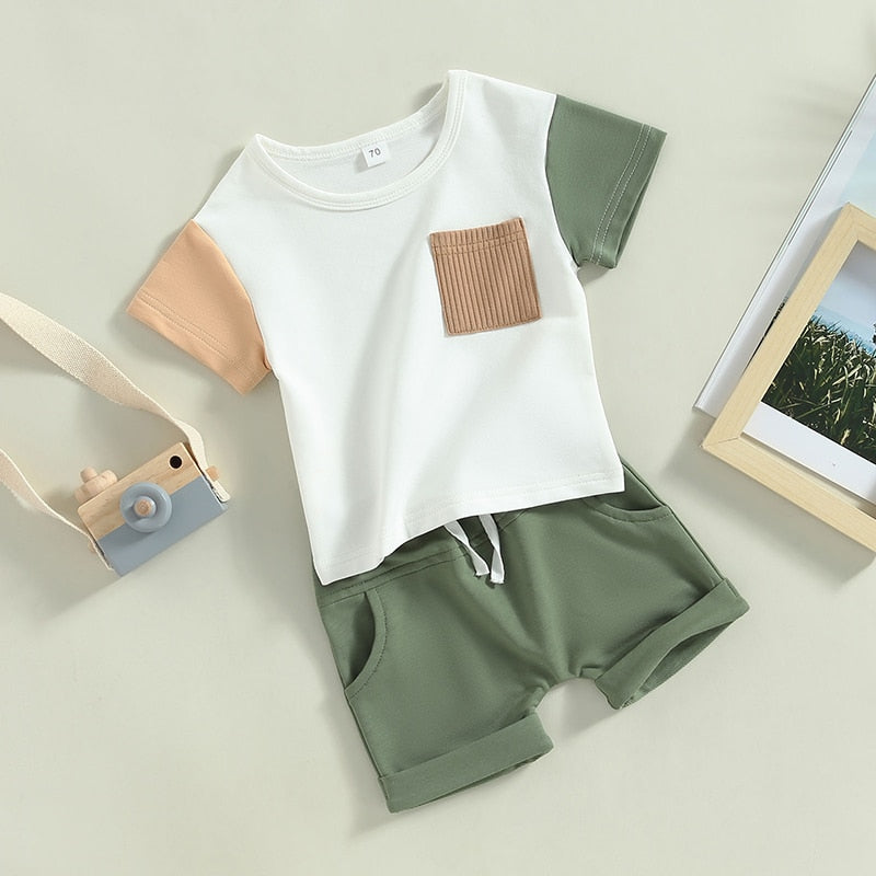 Baby Boy Casual T-shirt and Pocket Shorts Summer Clothes childrensterritory