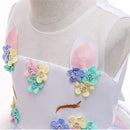 Kids Girls Unicorn Design Christening Gown or Cosplay Costume childrensterritory