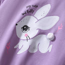 Kids Girls Cartoon Rabbits Design Summer Tracksuit Set childrensterritory