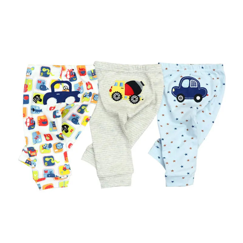 3 Pcs/Lot Cartoon Design Cotton Baby Boy Girl Trousers childrensterritory