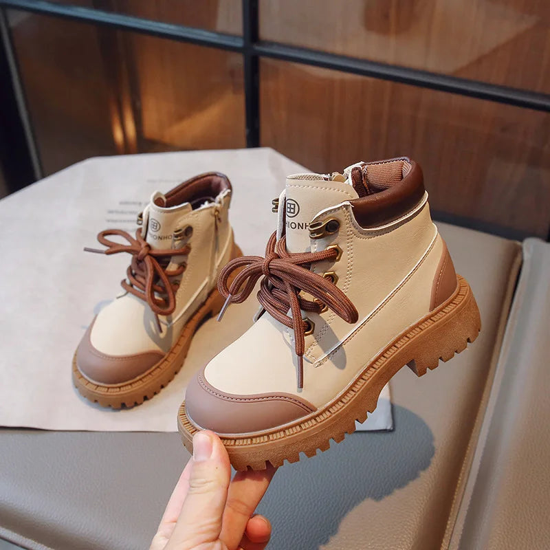 Kids Britain Style Versatile Mid-calf Boots/Casual Shoes childrensterritory