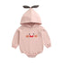 Baby Girls Cartoon Hooded Warm Cotton Bodysuits childrensterritory