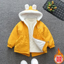 Girls' Cute Rabbit Ears Design Cotton Coat
