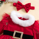 Baby Girls Christmas 2 Piece Dress & Bow Headband childrensterritory