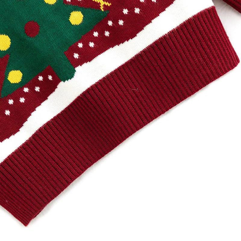 Round Neck Long Sleeves Christmas Design Boys Sweaters