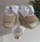 Luxury Keepsake Diamond Baby Bottles and Shoes Headband Set childrensterritory