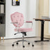 Pink Soft Fabric Cute Office Chair with Wheels childrensterritory