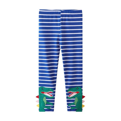 Kids Girls Cartoon and Floral Print Cotton Leggings/Trousers childrensterritory