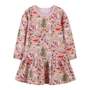 Long-Sleeved Printed Summer Dresses For Girls childrensterritory