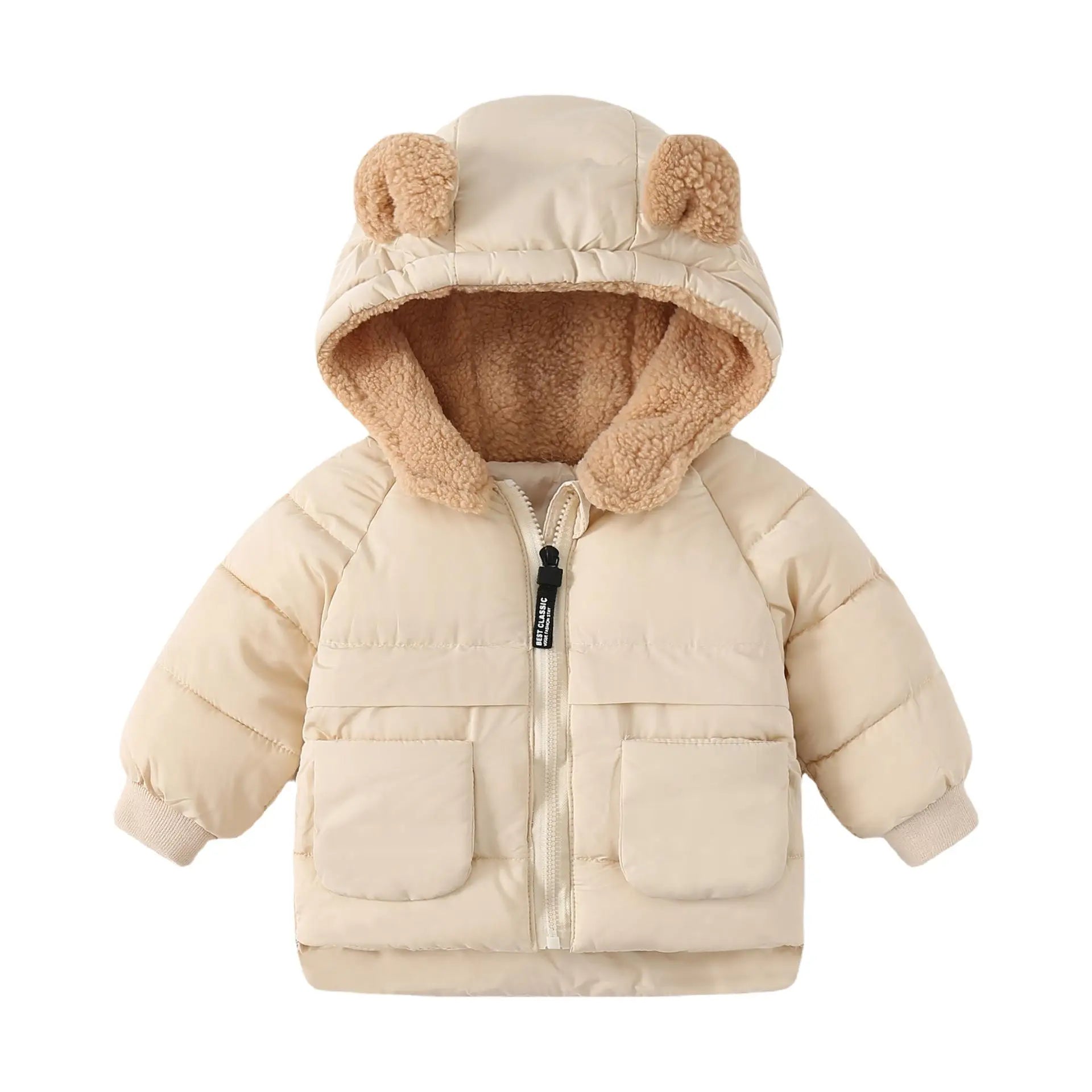 Kids’ Long-Sleeve Stylish Puffer Winter Jacket