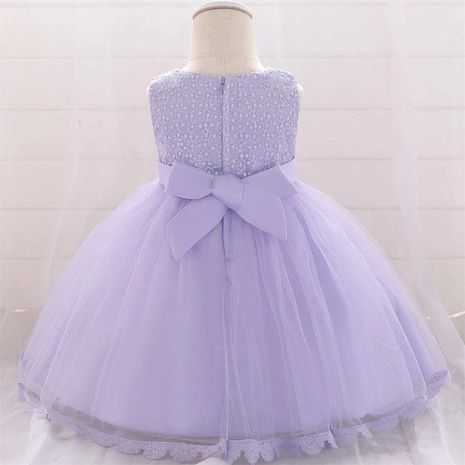 Baby Girl Lace Embroidered Formal Occasion Gowns