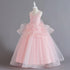Sleeveless Flower Embroidery Princess Dresses For Girls childrensterritory
