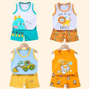 2PCS Cotton T-Shirts and Shorts Set for Toddler Boys Girls childrensterritory