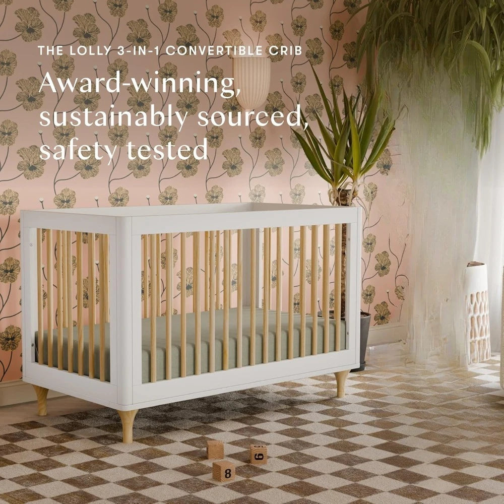 3-in-1 Convertible Baby Crib to Toddler Bed and Daybed