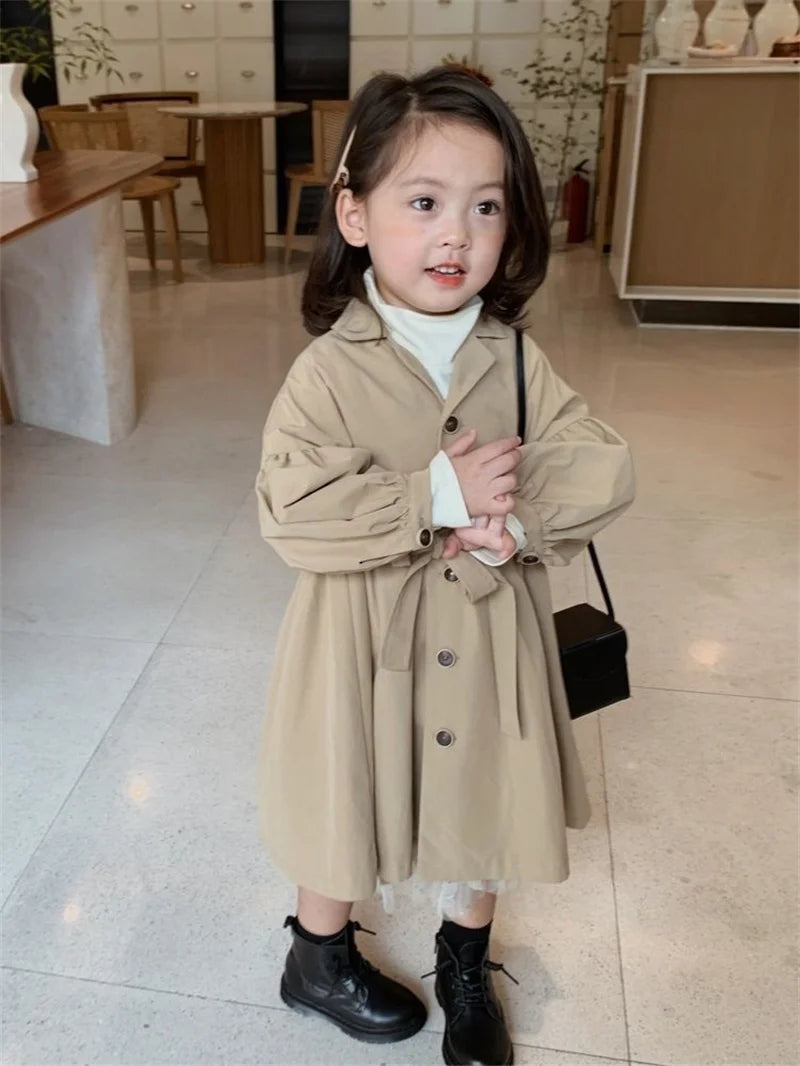 Kids Girls Korean Style Princess Windbreaker/Trench Coat childrensterritory