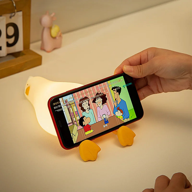 Rechargeable Lying Flat Duck LED Night Light for Kids&