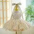 Kids Girls Puffy Feather Design Party Performance Dress childrensterritory