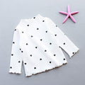 Lovely Heart Print Kids Girls Knitted Sweater childrensterritory
