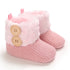 First Walker Girls Pink Warm Cute Fur Velvet Snow Boots childrensterritory