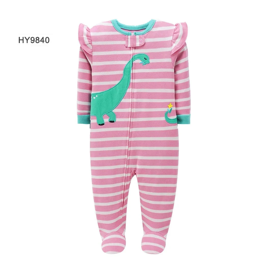 Newborn One-Piece Cotton Rompers with Zipper for All Seasons childrensterritory