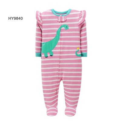Newborn One-Piece Cotton Rompers with Zipper for All Seasons childrensterritory