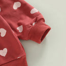 Baby Boys Heart Print Crew Neck Warm Sweatshirt childrensterritory
