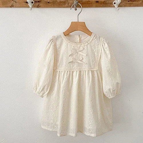 Baby Kids Long Sleeves Lace Design Christmas Party Costumes