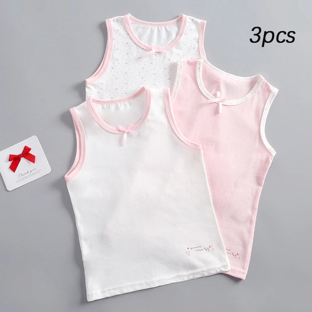 3pcs/lot Cartoon Design Teens Girls Tank Tops For Summer childrensterritory