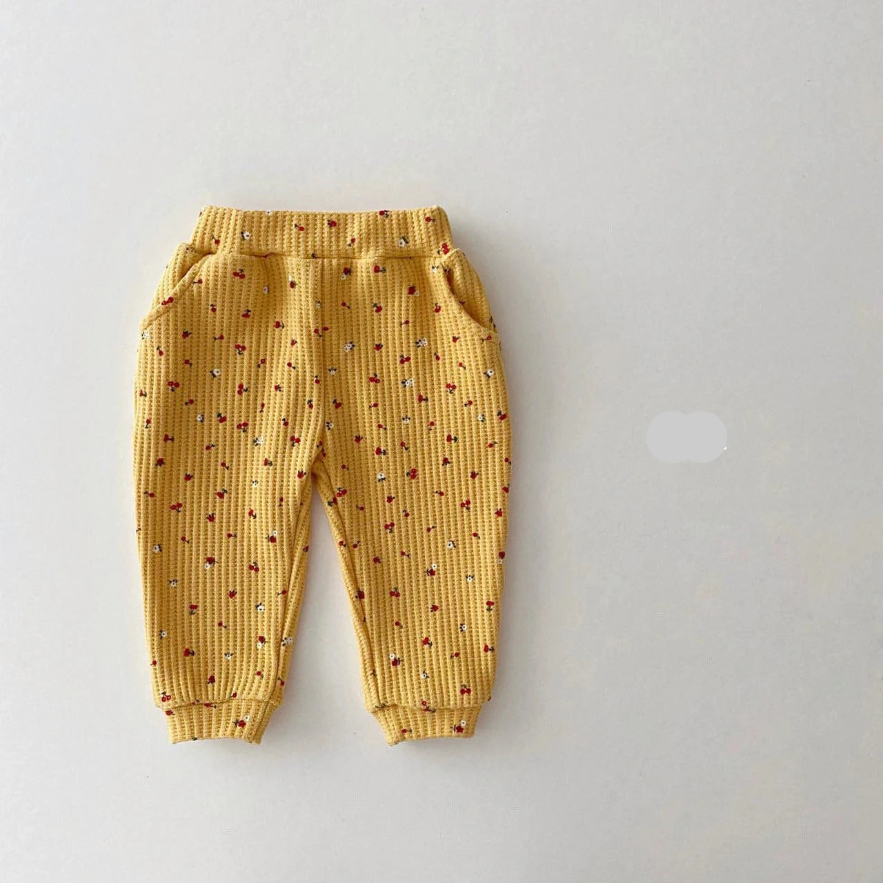 Baby Waffle Cotton Fruits Print Sweatshirt + Pants Outfit Set childrensterritory