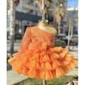 Tulle Tiered Handmade Infant Girls Party Gown/Dress