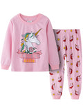 Cartoon and Letter Print Toddler Boys Girls Pajamas Sets childrensterritory