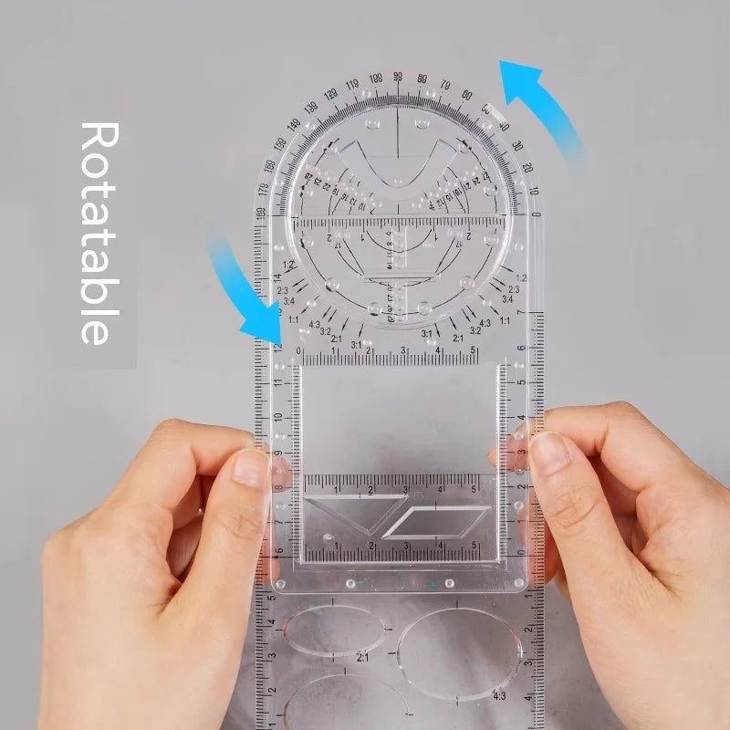 Multifunctional Rotatable Spirograph Ruler Stationery Set childrensterritory