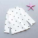Kids Girls Lovely Heart Print Casual Tops for Autumn childrensterritory