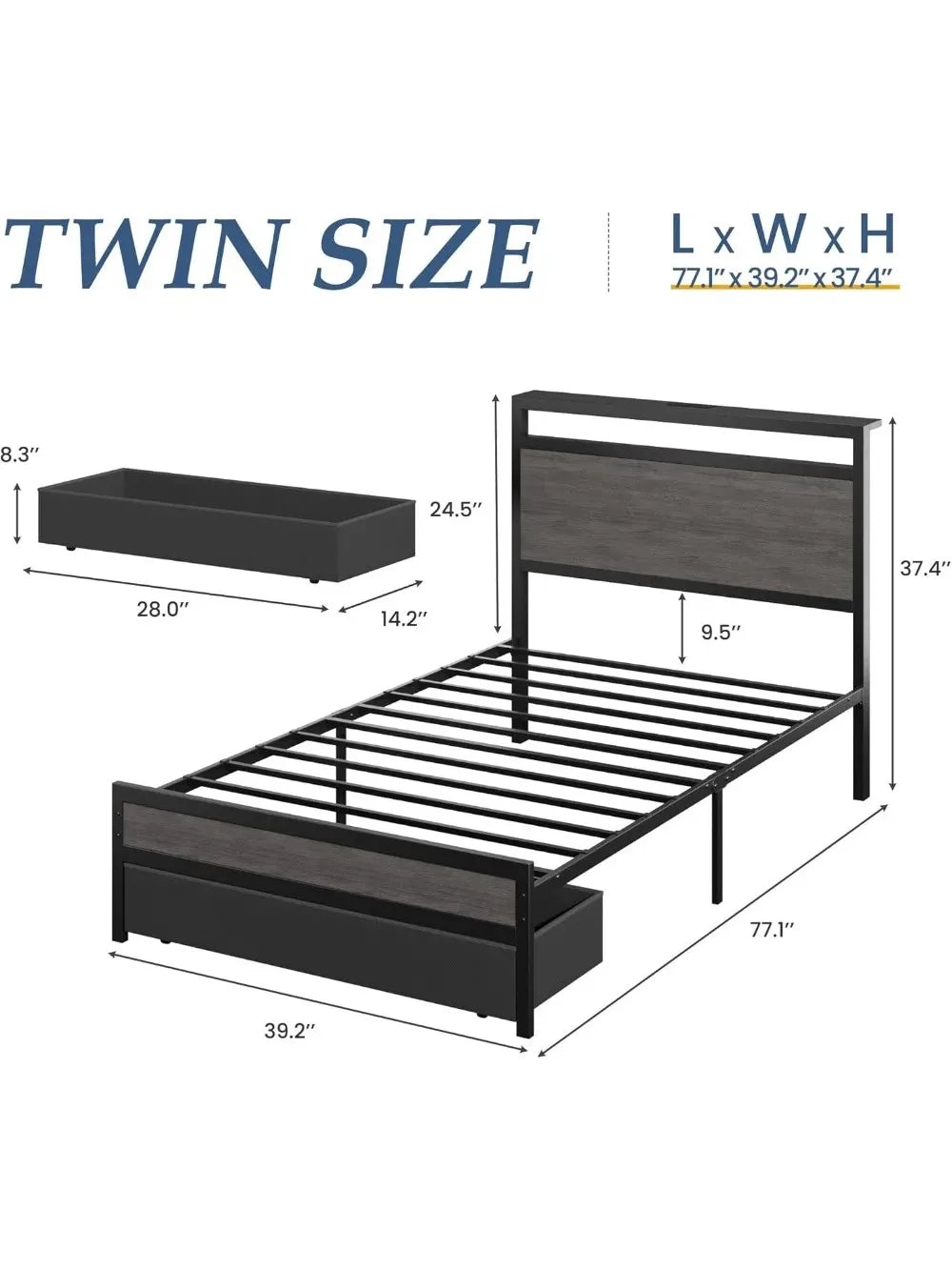 Space-Saving Kids Full Corner Bed Frame with Smart Design