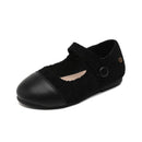 Little Boys and Girls Slip On Black Leather Shoes childrensterritory