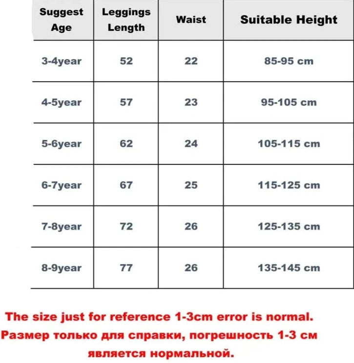 Solid Color Cute Cartoon Design Little Girls Casual Leggings childrensterritory