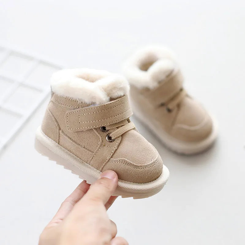 Anti-Slippery Baby Girls Boys Warm Plush Snow Boots childrensterritory
